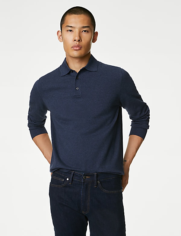Cotton Rich Knitted Polo Shirt