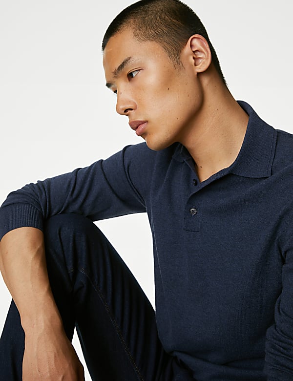 Cotton Rich Knitted Polo Shirt