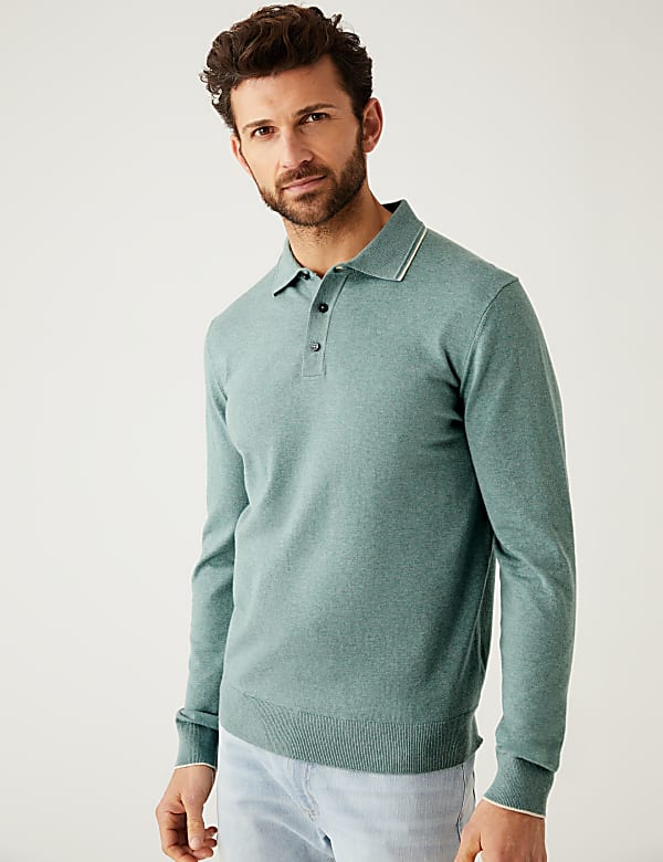 Cotton Rich Knitted Polo Shirt