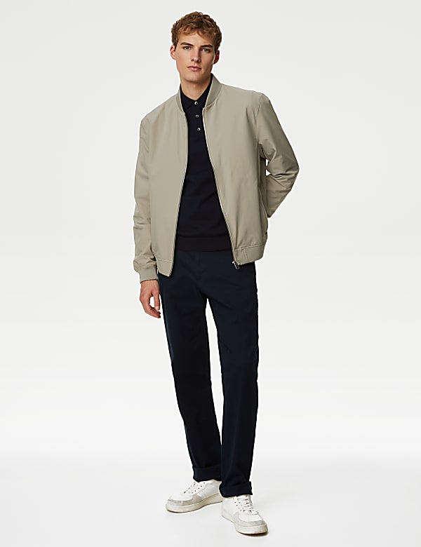 Cotton Rich Cable Knit Polo Shirt - US