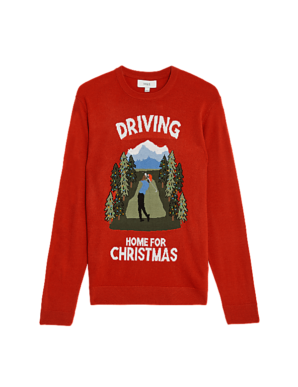 Golfer Christmas Crew Neck Jumper