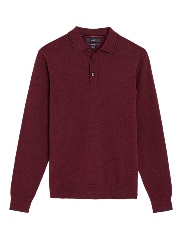 Cotton Rich Tipped Knitted Polo Shirt