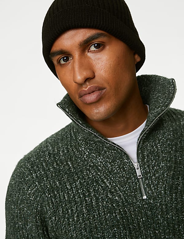 Chunky zip up knit jumper new arrivals