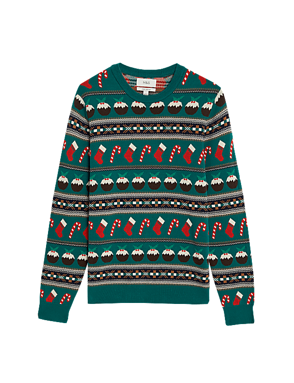 Pure Cotton Fair Isle Christmas Jumper