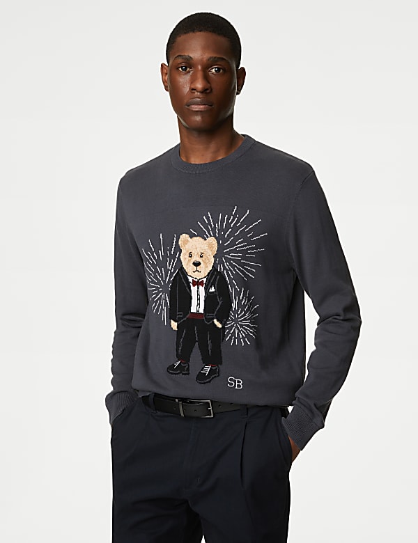 Pure Cotton Spencer Bear™ Christmas Jumper
