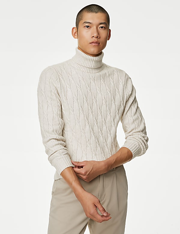 Cable High Neck Jumper
