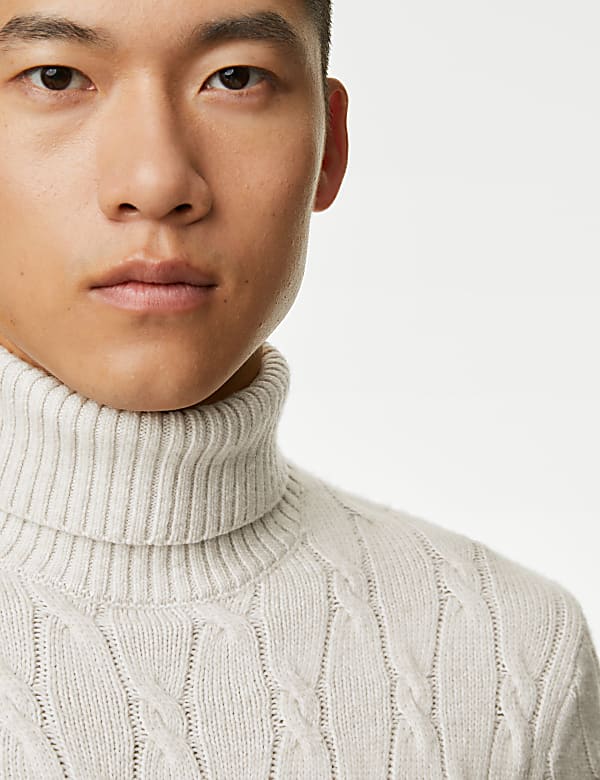 Cable High Neck Jumper