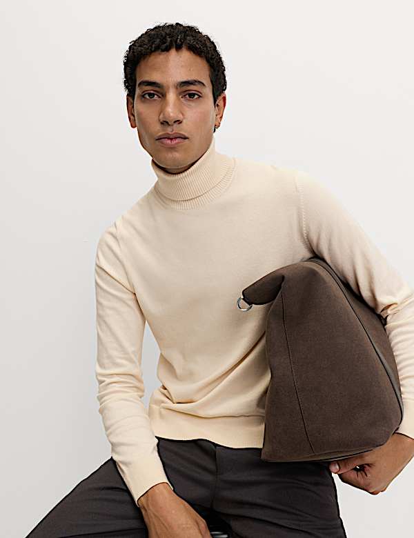 Cotton Rich Roll Neck Jumper