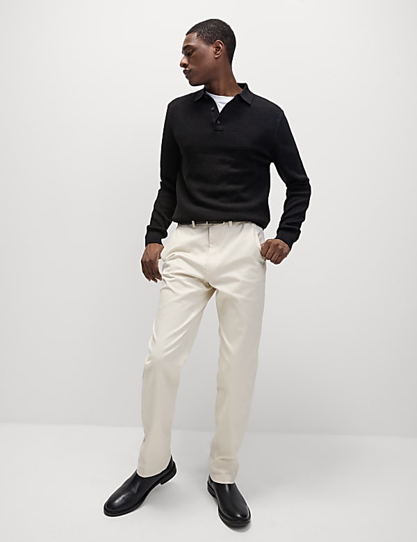 Kemeja Polo Rajut Bahan Katun Bertekstur - ID