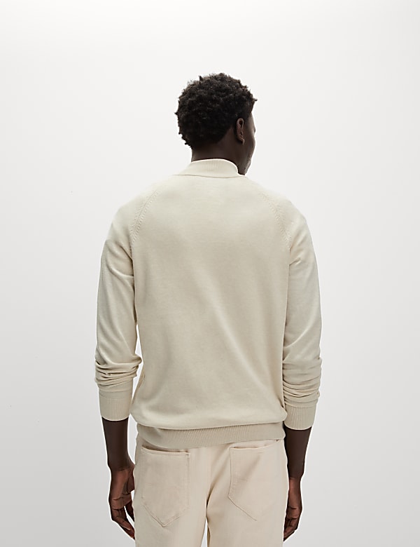 Cotton Rich Half Zip Jumper - ID