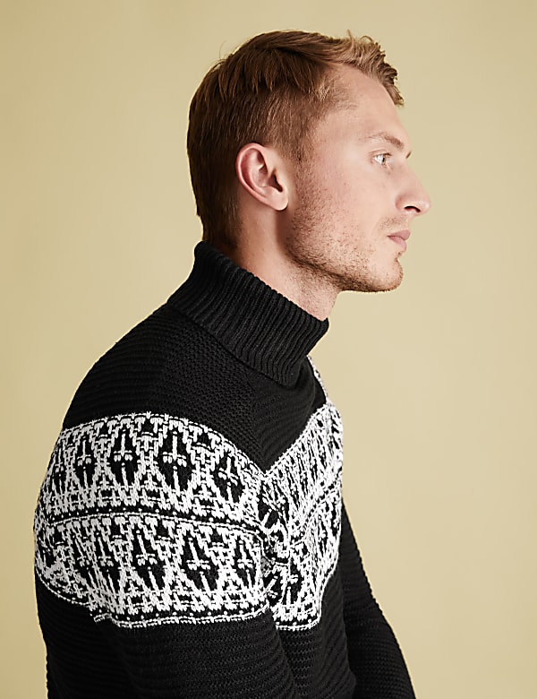 Fairisle Roll Neck Jumper