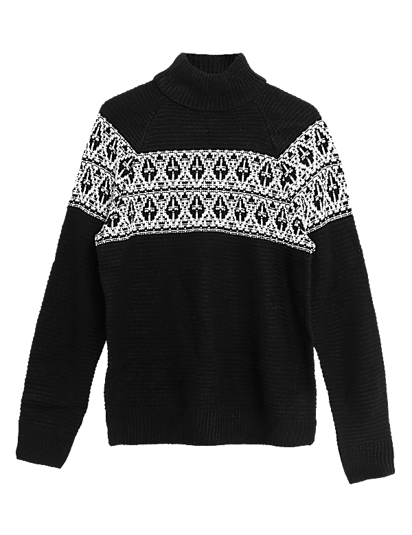 Fairisle Roll Neck Jumper