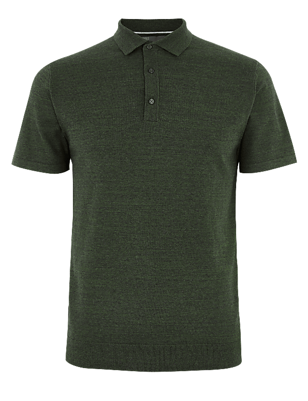 Cotton Rich Short Sleeve Knitted Polo