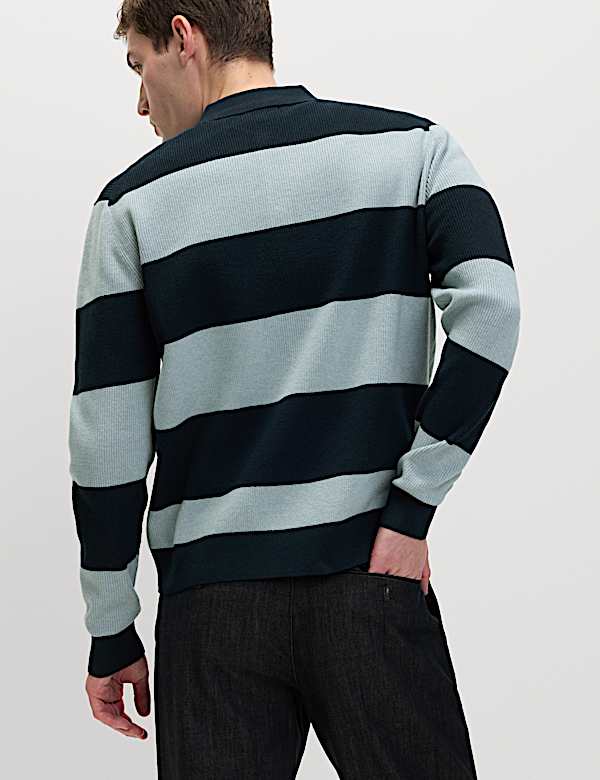 Cotton Blend Striped Rugby Shirt - AU
