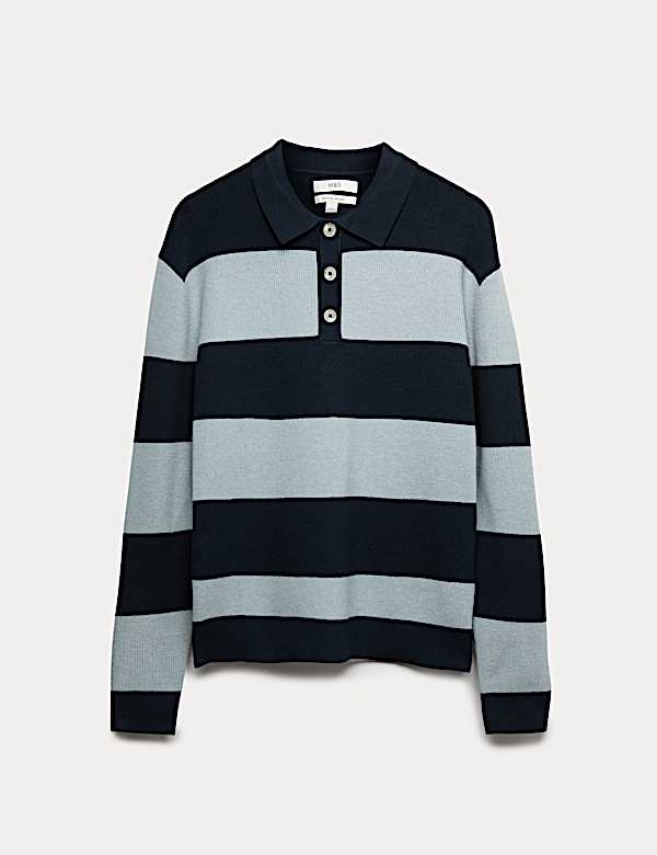 Cotton Blend Striped Rugby Shirt - AU