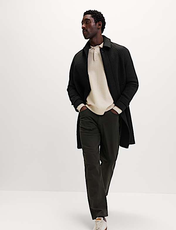 Cotton Modal Textured Polo Shirt - KG