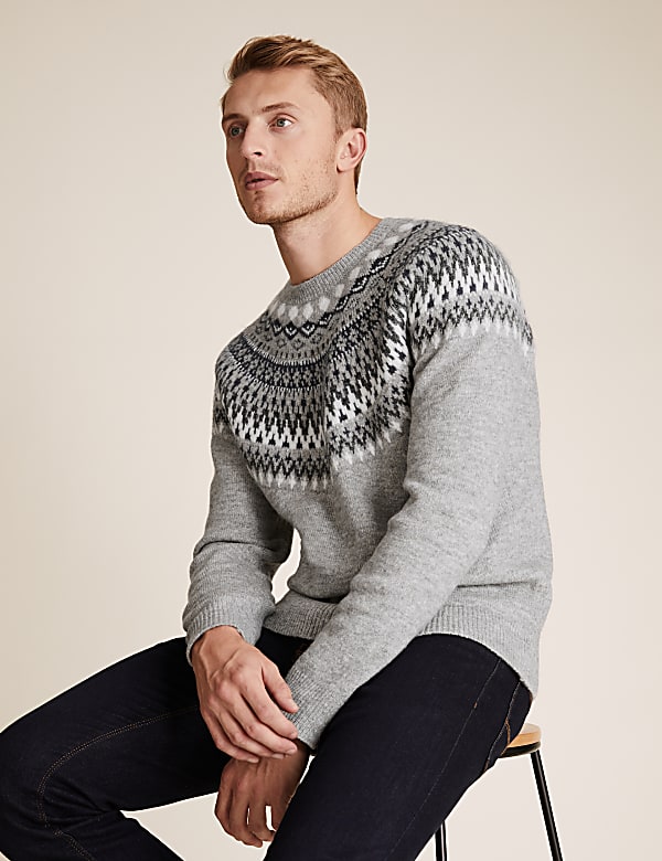 Cosy Fair Isle Crew Neck Jumper