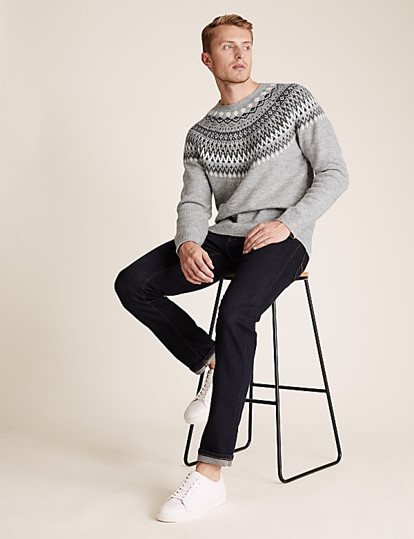 Cosy Fair Isle Crew Neck Jumper