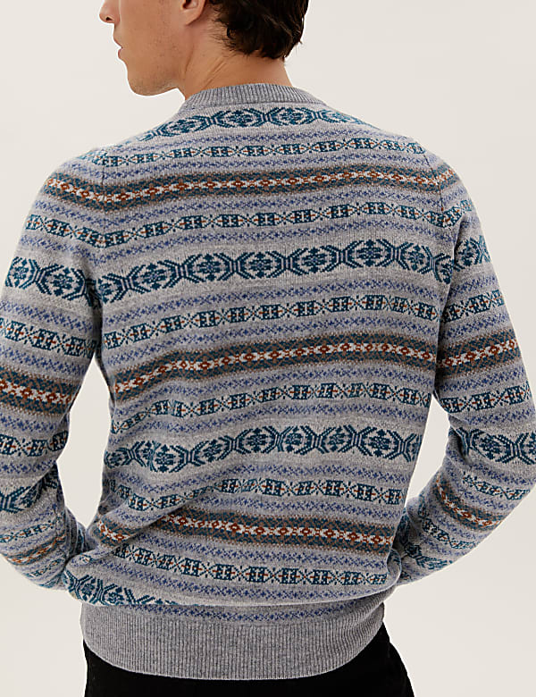 Pure Extra Fine Lambswool Fair Isle Jumper