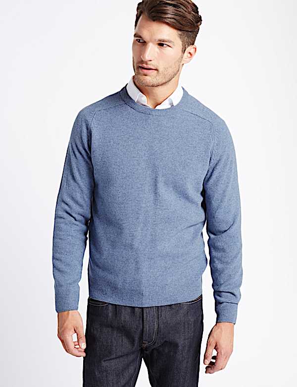 Pure Extra Fine Lambswool Crew Neck Jumper
