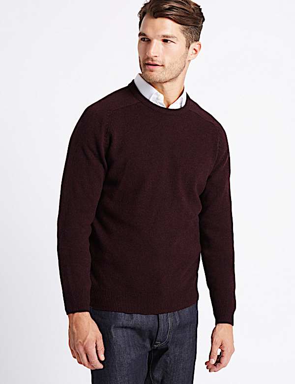 Pure Extra Fine Lambswool Crew Neck Jumper