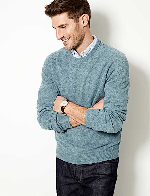 Pure Extra Fine Lambswool Crew Neck Jumper