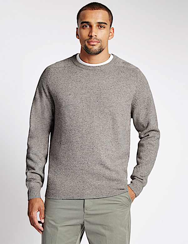 Pure Extra Fine Lambswool Crew Neck Jumper