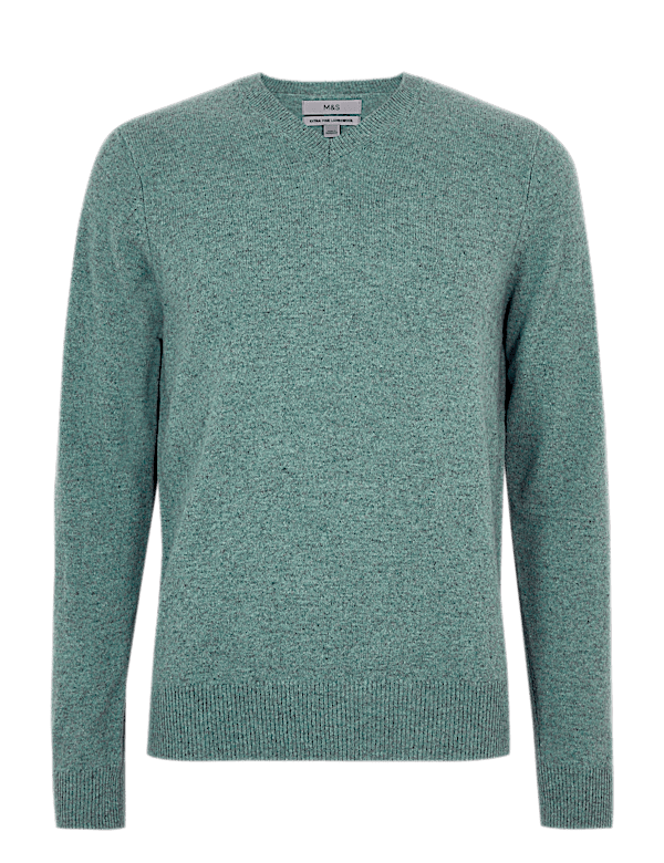 Pure Extra Fine Lambswool V-Neck Jumper