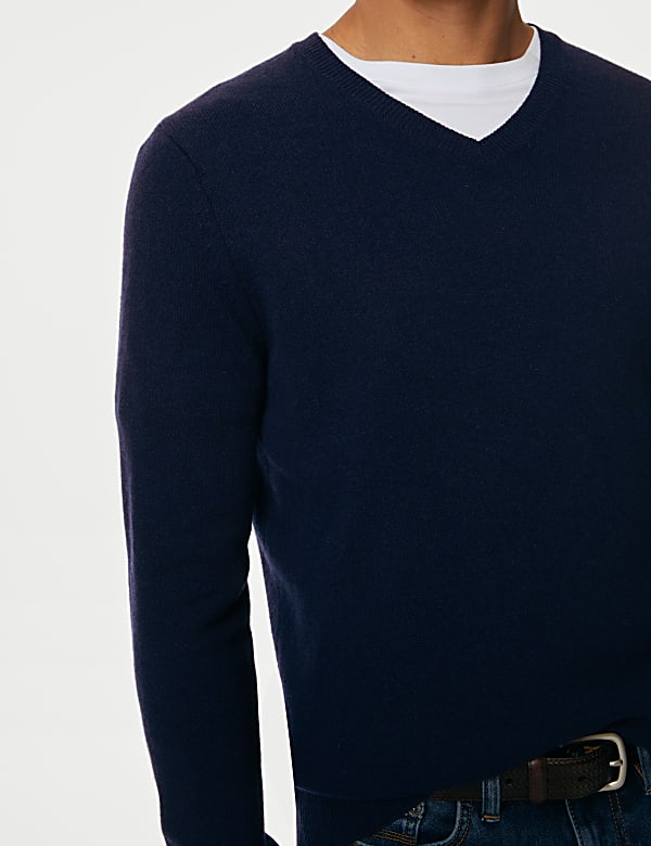 Pure Extra Fine Lambswool V-Neck Jumper