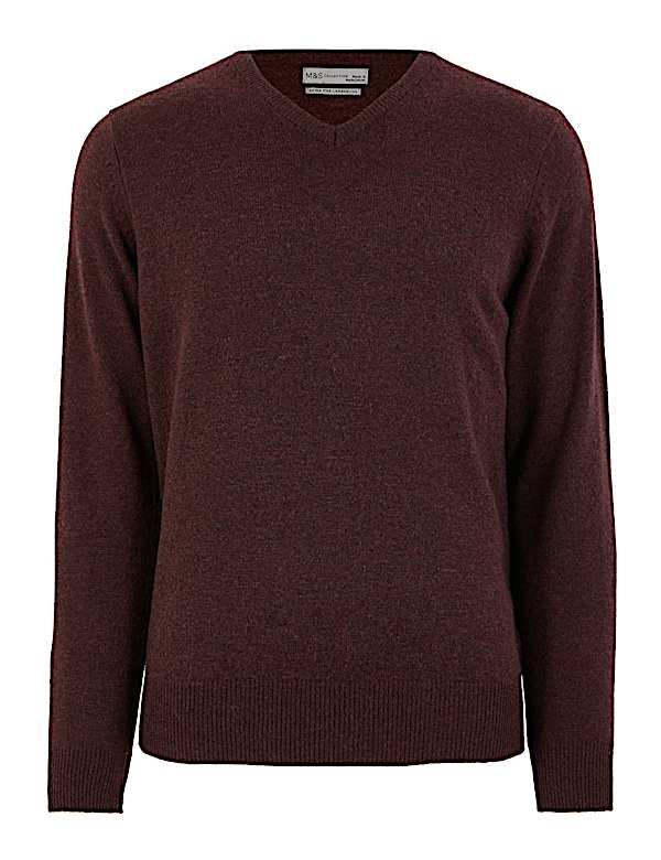 Pure Extra Fine Lambswool V-Neck Jumper