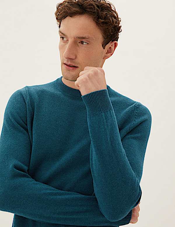 Pure Extra Fine Lambswool Crew Neck Jumper