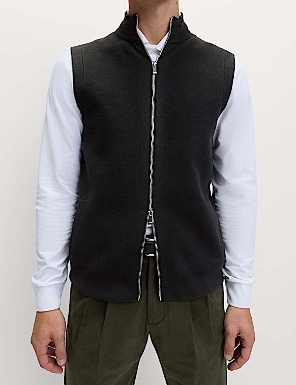 Air-Yarn Smart High Neck Knitted Gilet - DK