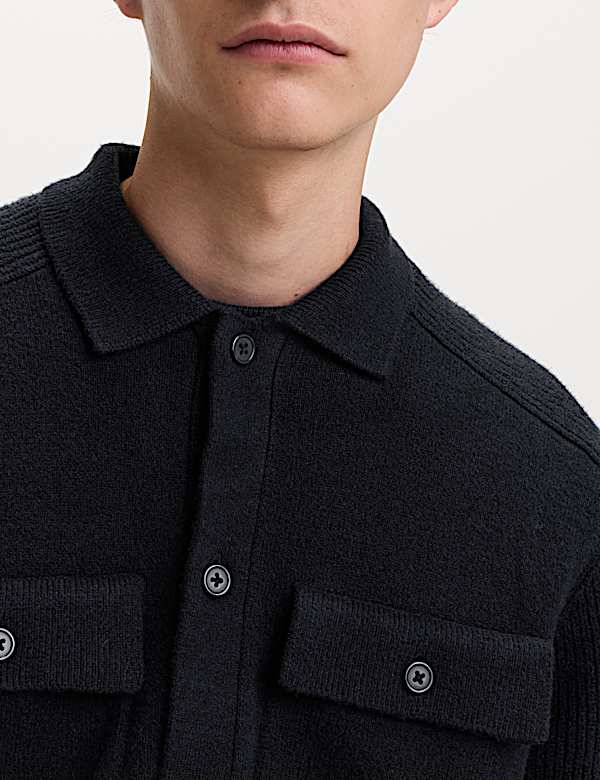 Air-Yarn Button Through Knitted Jacket - JO