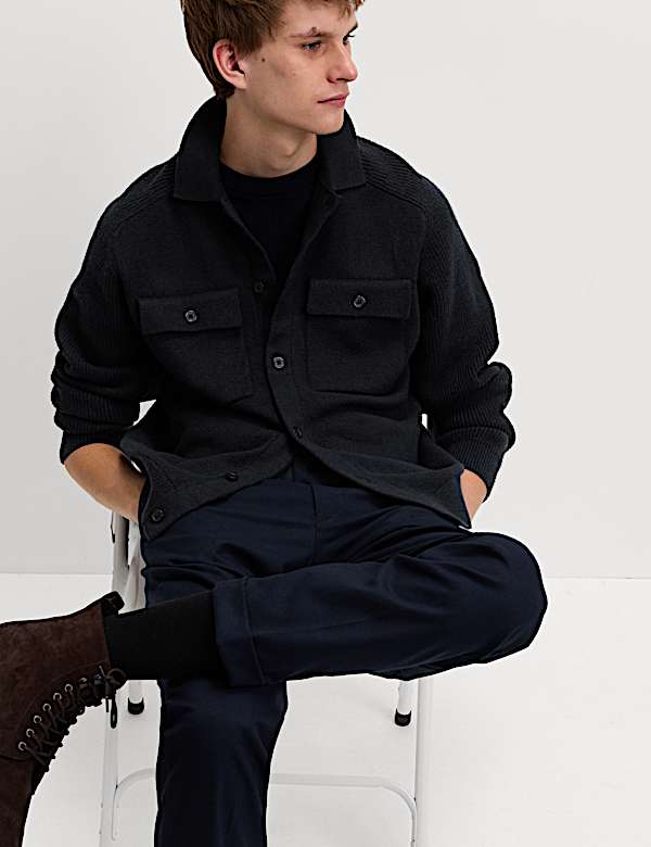 Air-Yarn Button Through Knitted Jacket - JO