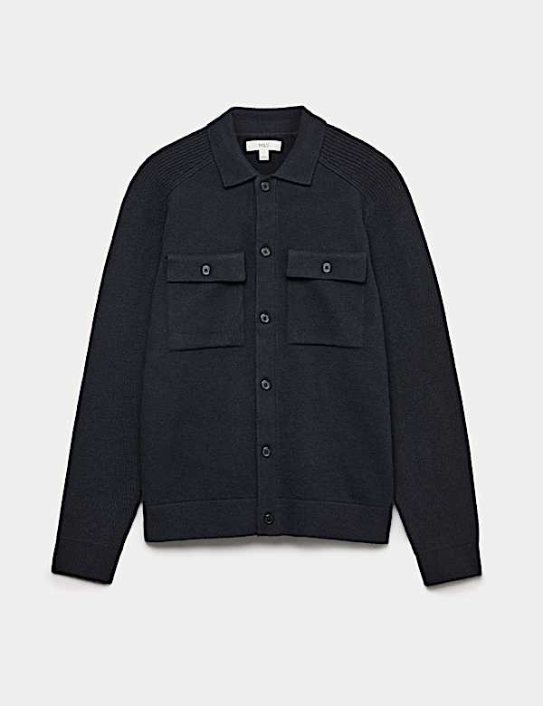 Air-Yarn Button Through Knitted Jacket - JO