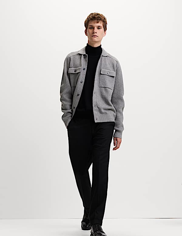 Air-Yarn Button Through Knitted Jacket - GR