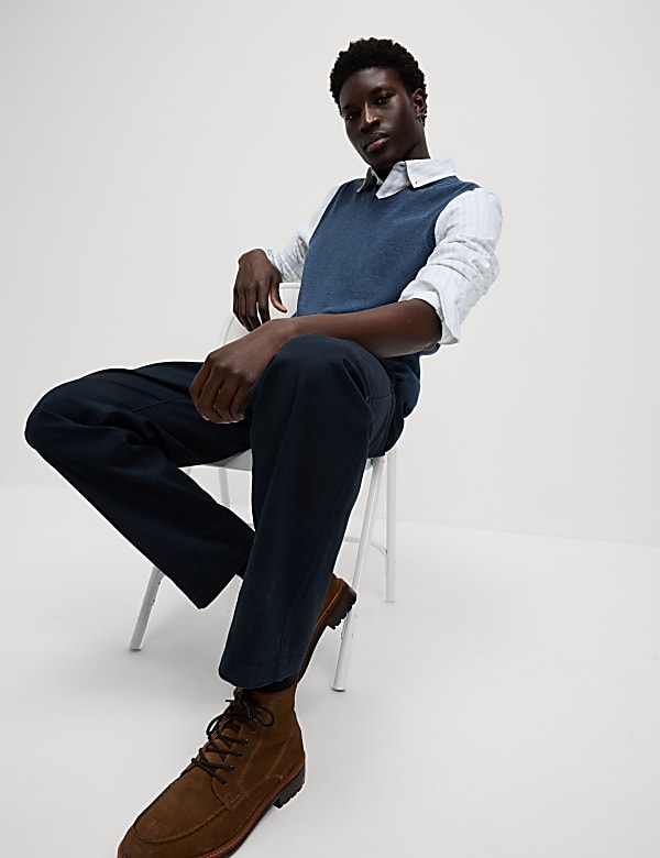 Pure Cotton Sleeveless Jumper