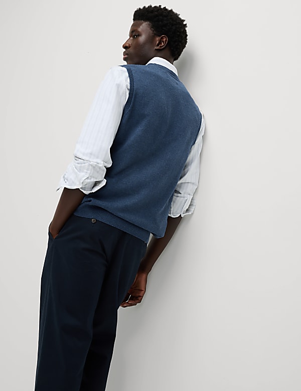 Pure Cotton Sleeveless Jumper