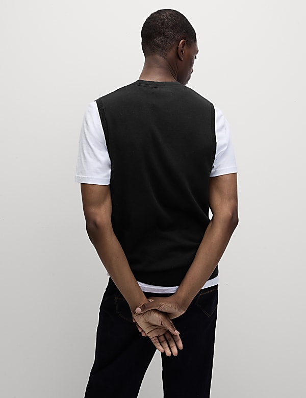 Pure Cotton Sleeveless Jumper