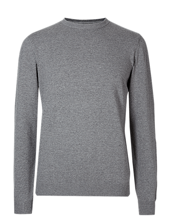 Pure Cotton Crew Neck Jumper