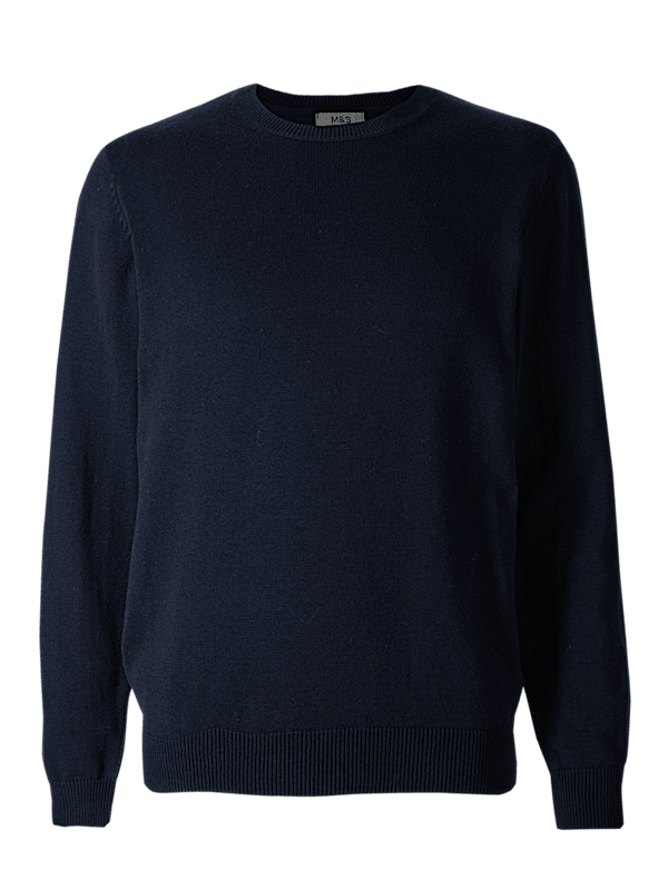 Pure Cotton Crew Neck Jumper