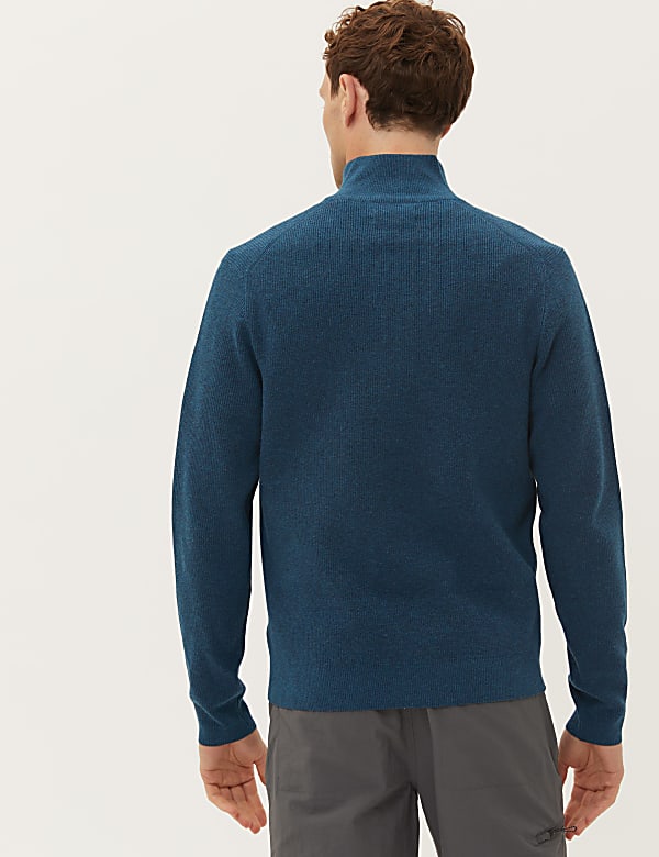 Cotton Blend Textured Jumper