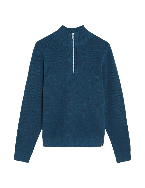 Cotton Blend Textured Jumper