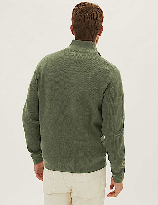 Cotton Blend Textured Jumper