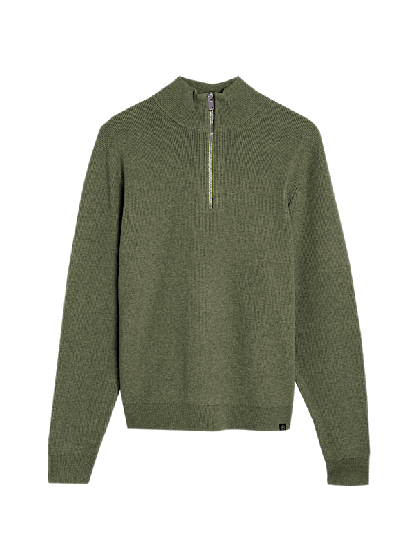 Cotton Blend Textured Jumper