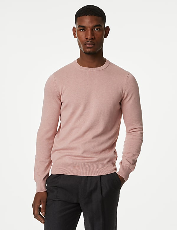 Pure Cotton Crew Neck Jumper