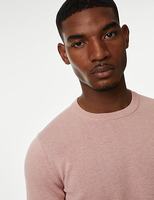 Pure Cotton Crew Neck Jumper