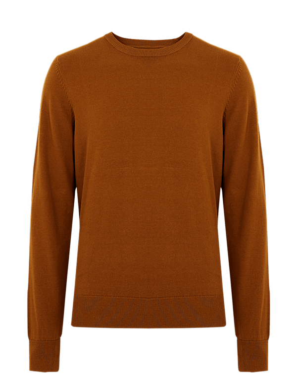 Pure Cotton Crew Neck Jumper