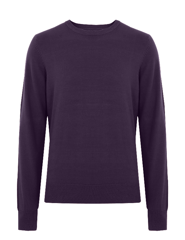 Pure Cotton Crew Neck Jumper
