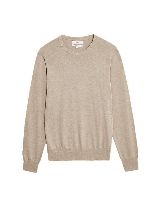 Pure Cotton Crew Neck Jumper
